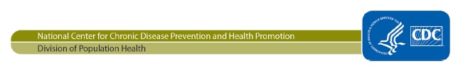 HHS and CDC logo, National Center for Chronic Disease Prevention and Health Promotion, Division of Population Health