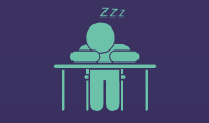 Person asleep at desk