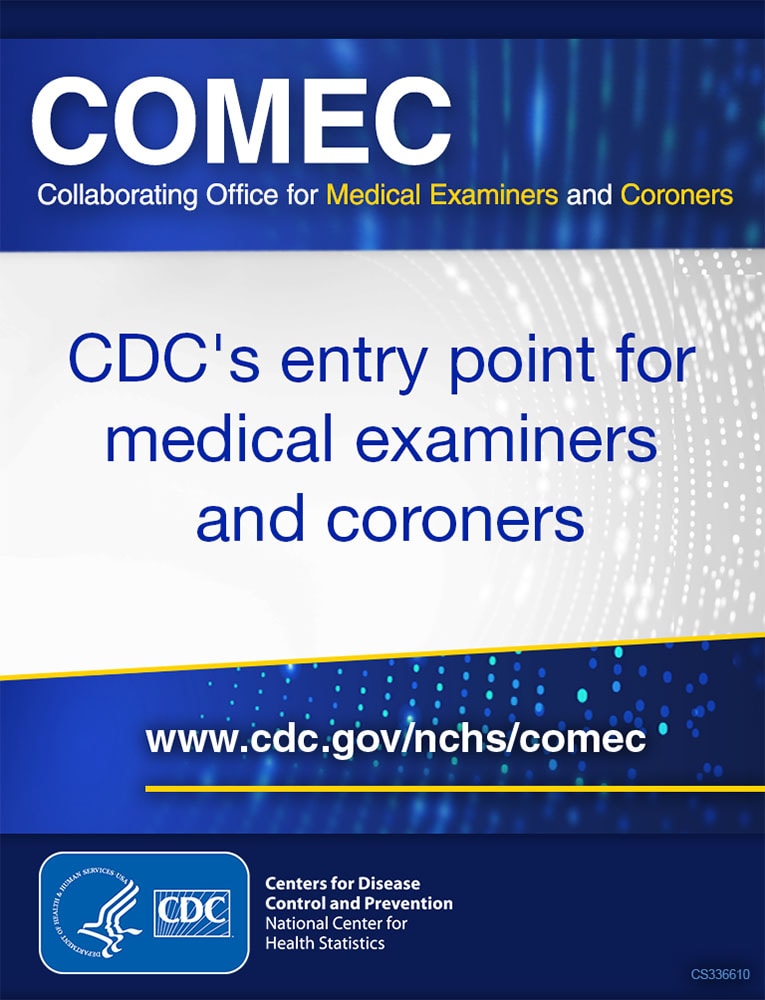 The COMEC acronym with its meaning spelled out below. A promotion of the updated COMEC website with a link. The CDC logo is at the bottom of the image.
