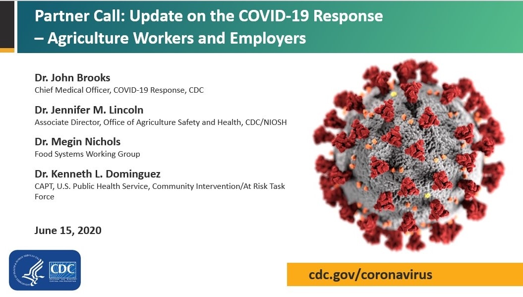 CDC COVID-19 Partner Update:  Agriculture Workers and Employers