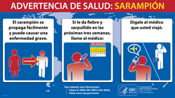 El sarampión es grave: Cuídese antes y después de viajar