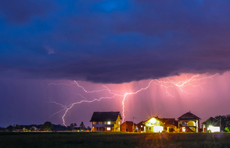 Foto de una tormenta eléctrica