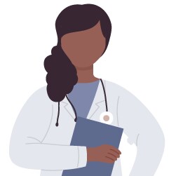 ilustración de un médico con un bloc de notas