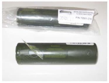 Las baterías de un respirador purificacor de aire (PAPR)