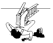 sketch of worker who fell off ladder