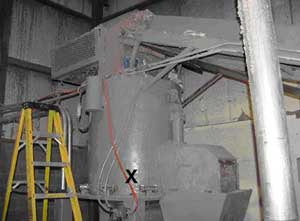 full200505b.jpg_e0fea Densifier in which fatality occured. The rotor blade is located inside the Densifier.