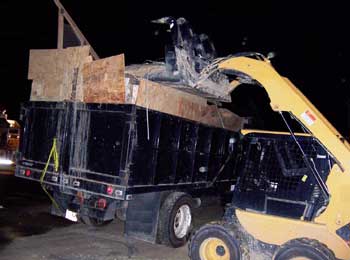 Truck-mounted lattice boom crane involved in the incident 