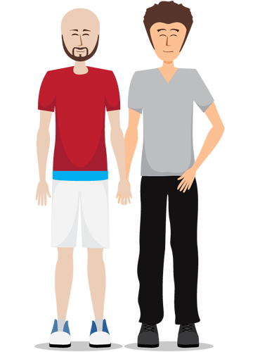Illustration of two men