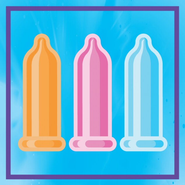 Graphic of condoms