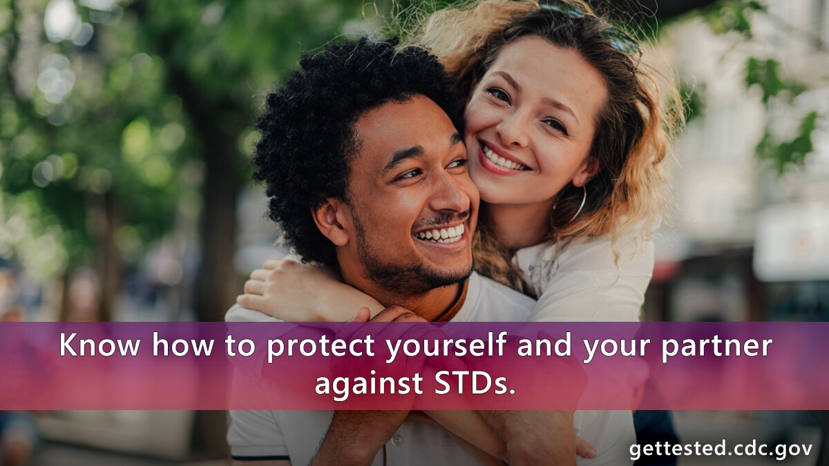 "Know how to protect yourself and your partner against STDs" social media graphic