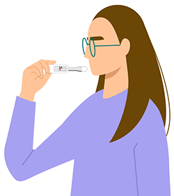 cdc-hiv-self-test-250x282 icon of someone taking an HIV self-test