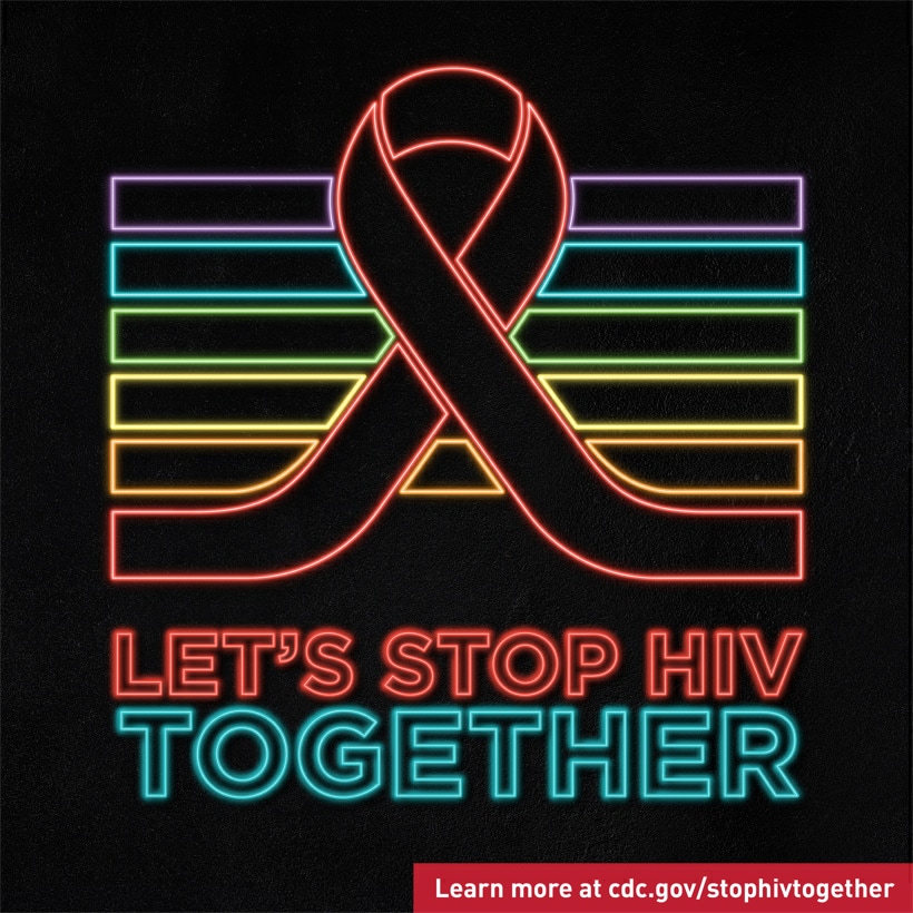 Let's Stop HIV Together Pride graphic