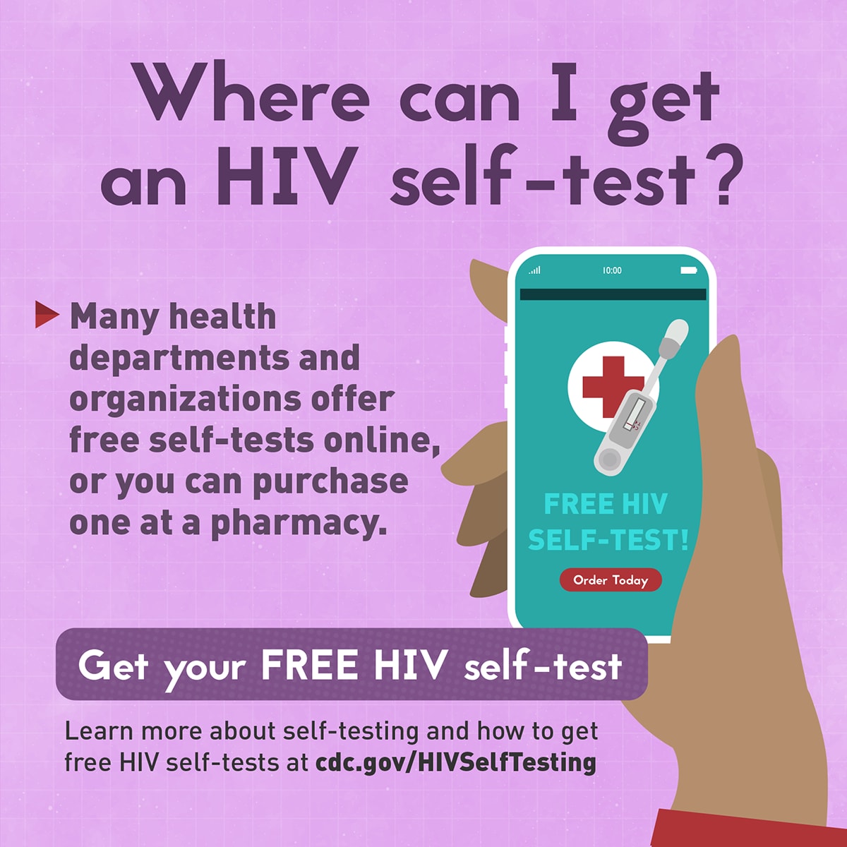 Where can I get an HIV self test?