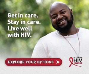CDC Together campaign banner of Ja’Mel, a Black transgender man who is living well with HIV.