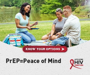 PrEP equals peace of mind. Let’s Stop HIV Together.