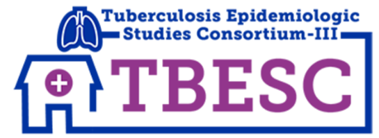 Tuberculosis Epidemiologic Studies Consortium III (TBESC) with image of lungs and healthcare facility