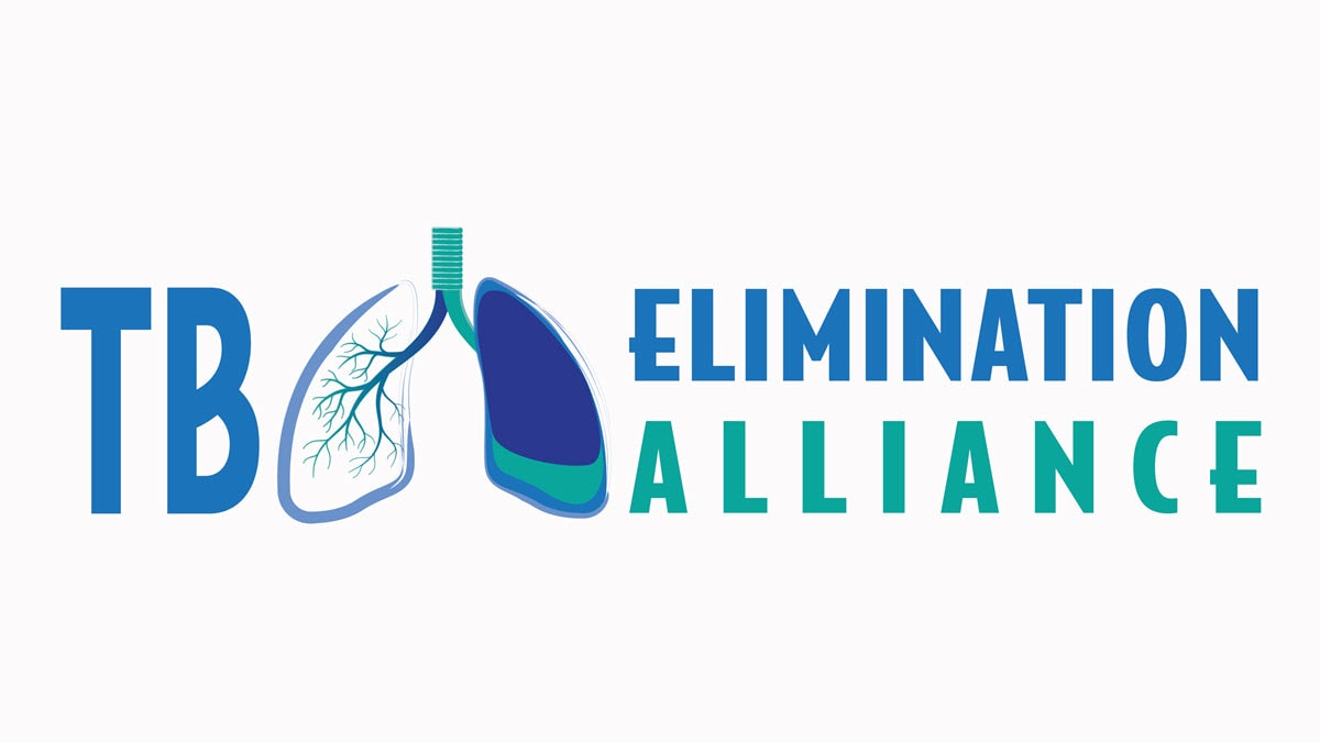 The words "TB Elimination Alliance" are next to a graphic of lungs.