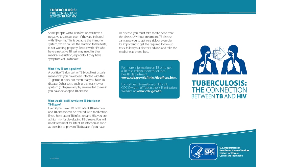 Tuberculosis: The Connection between TB and HIV Brochure