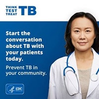Think. Test. Treat TB poster