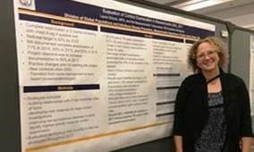 Photo Caption: Laura Smock’s dedicated work to end TB is reflected in her poster, “Evaluation of Contact Examination in Massachusetts.”