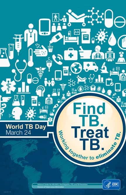 Image of World TB Day Poster - Find TB. Treat TB.