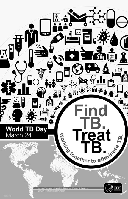 Image of World TB Day Poster - Find Tb. Treat TB.