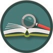 book with magnifying glass