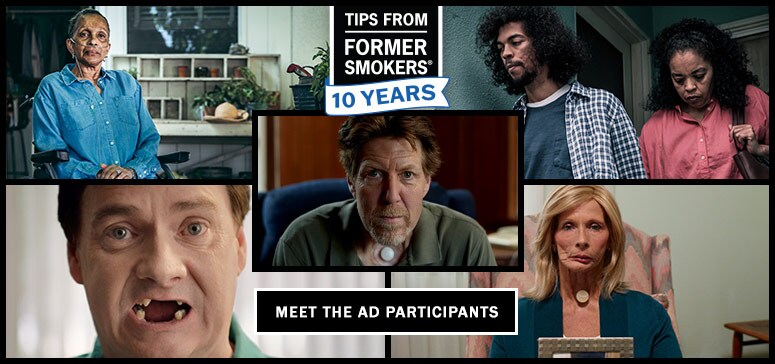 Tips from Former Smokers montage with meet the ad participants