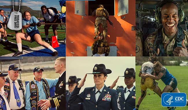 2019 Tobacco Free Days Military Veteran and Service Members collage