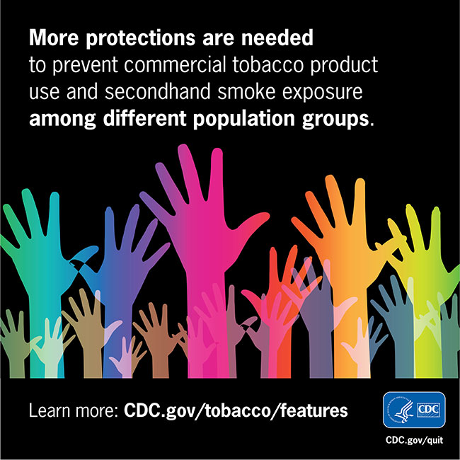More protections are needed to prevent commercial tobacco product use and secondhand smoke exposure