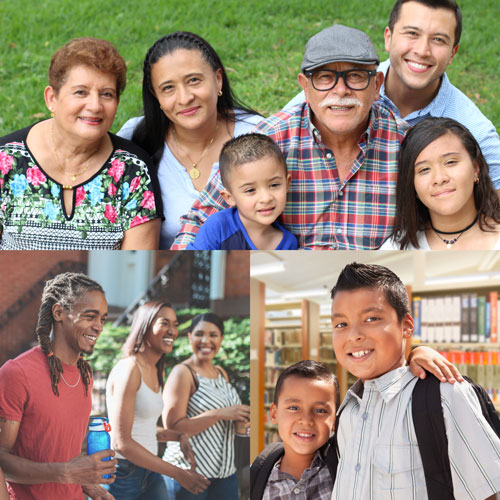 Collage of Hispanic and Latino persons