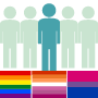 lgby person highlighted in green in middle of a row