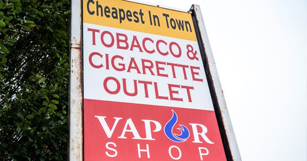 Billboard advertising tobacco products