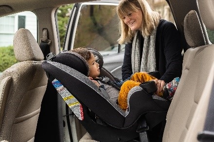 Stage 1. Rear-facing car seat: Birth until age 2–4.