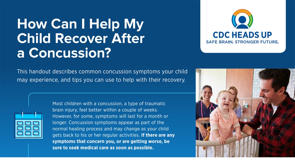 How can I help my child recover after a concussion? tip sheet