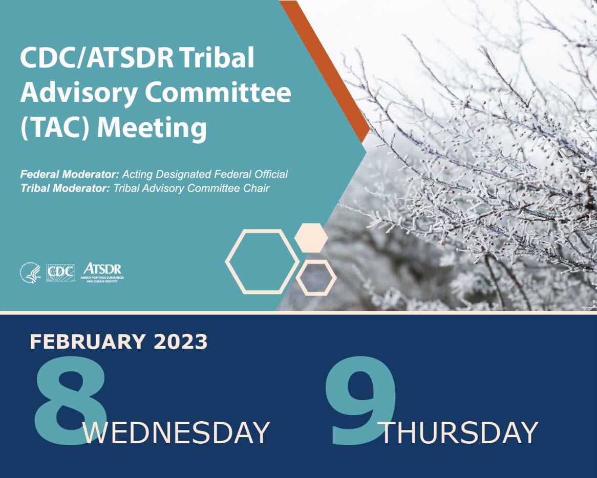 Save the date 25th Binannual CDC/AtSDR Tribal Advisory Committee Meeting