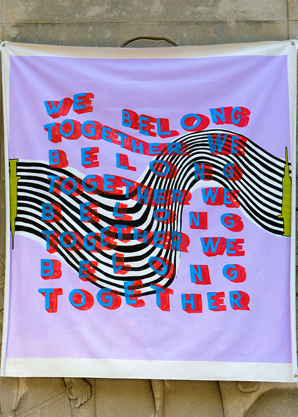 Painting that says 'We belong together'