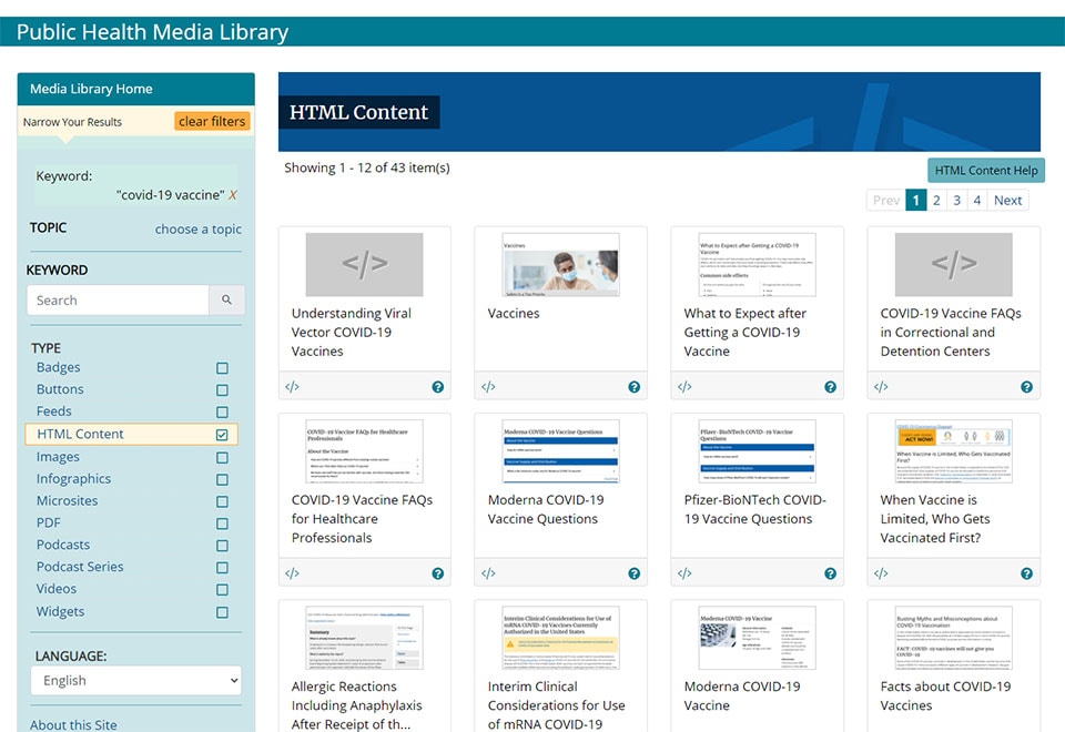 Public Health Media Library screenshot