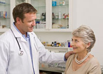 hcp-edu-adult-vacc-03 Doctor talking with senior woman