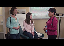 hcp-edu-cme-presentations-01 Doctor talking to mother and daughter