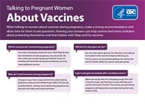 Image of a PDF - Talking to pregnant women about vaccines.