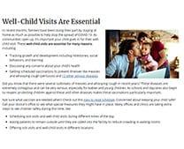 web page on well-child visits 