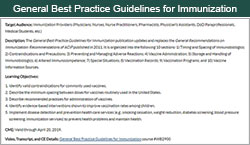 General Best Practice Guidelines for Immunization Continuing Education.