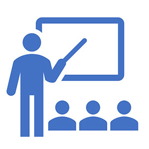 Illustration of a person presenting Illustration of a person presenting.