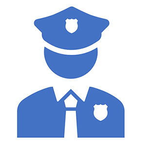 Illustration of a security guard. Illustration of a security guard.