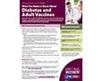 Factsheet: What you need to know about diabetes and adult vaccines