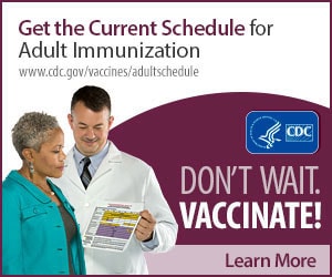 Adult vaccine schedule.
