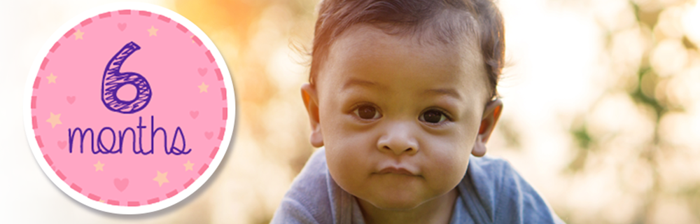 a six-month-old baby, healthy thanks to the vaccines