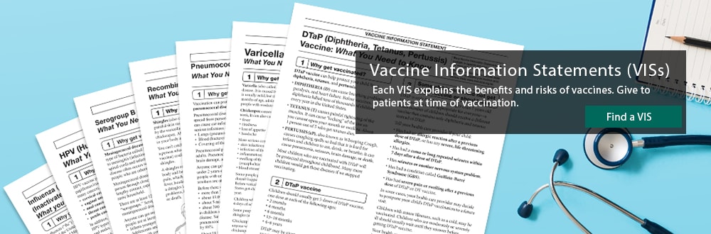 List of Vaccine Information Statements.