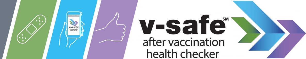 V-safe after vaccination checker header